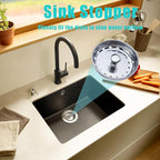 3 Pieces Kitchen Sink Stopper Strainer, 3 in 1 Kitchen Sink Basket Strainer - Image 2