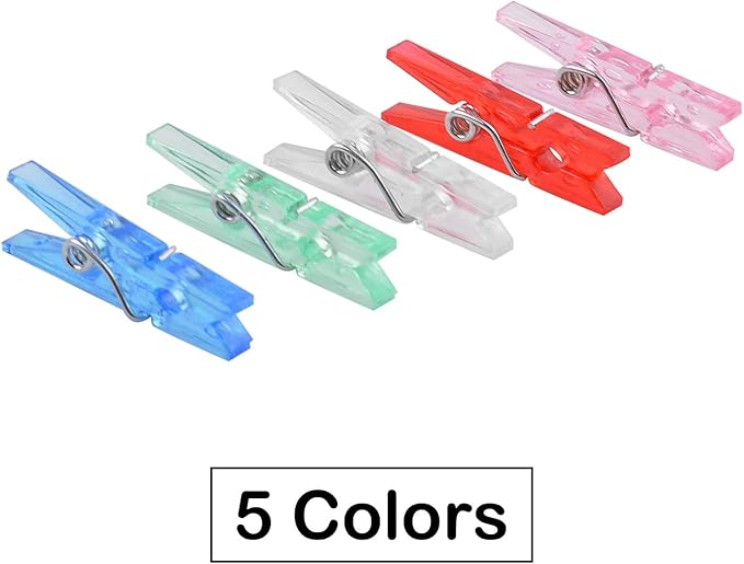 Aylifu Multi-Functional Mini Plastic Pegs, 200 Pieces Colorful Plastic Photo - Image 3