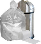 Plasticplace W55HDC1 55-60 gallon Trash Bags │ 12 Microns │ Clear High Density by Plasticplace