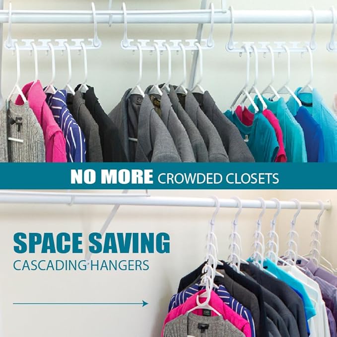 Wonder Hanger Max 20-Pack Space Saving Hangers, Reinforced Hooks Swivels 360° - Image 6