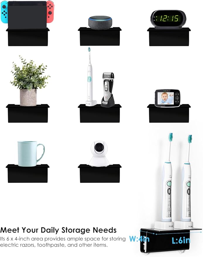 OAPRIRE Electric Toothbrush Holder Wall Mounted, Acrylic Electric Toothbrush - Image 7