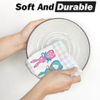 Artoid Mode Colorful Stripe Rabbit Bunny Eggs Easter Kitchen Towels Dish Towels - Image 5