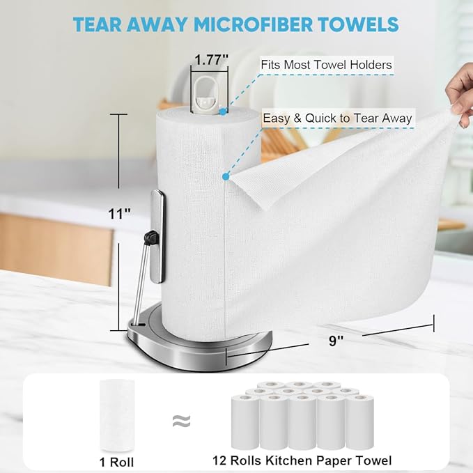 AIDEA Microfiber Cleaning Cloth White, Shop Rags 330 Sheets, Towels - Image 2