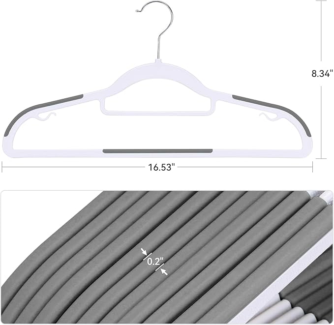 50 Pack Non-Slip Plastic Hangers - Image 2
