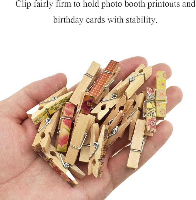 HAHIYO Colorful Painted Wooden Clothes Pins Clothespins Small Aviod Fall Apart - Image 5