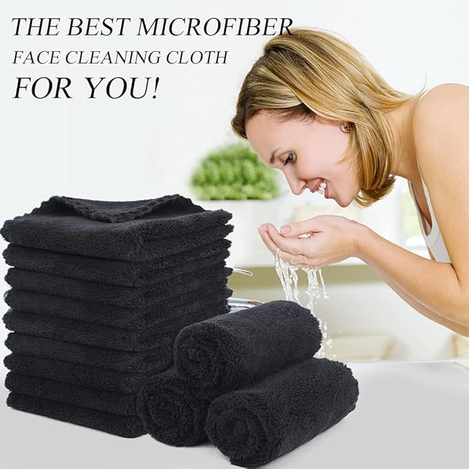SUNLAND Microfiber Face Cloth Reusable Makeup Remover Facial Cleansing Towel - Image 8