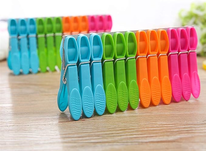 Household Air Drying Clothing Pin Set Colored Spring Clothespins - Image 4