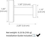 APLusee Brushed Nickel Towel Hook, 304 Stainless Steel Robe Hook - Image 9