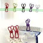 50 Pack Steel Wire Clip Utility Clips Colorful Vinyl-Coated Windproof Clothespin - Image 6