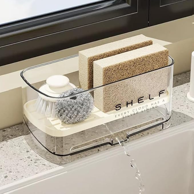 Sponge Holder for Kitchen Sink, Countertop Sink Caddy for Sponges, Brush & by Unknown