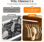 Space-Saving Clothespin Hat Pants Storage Hanging Travel Hook, Stainless Steel - Image 3