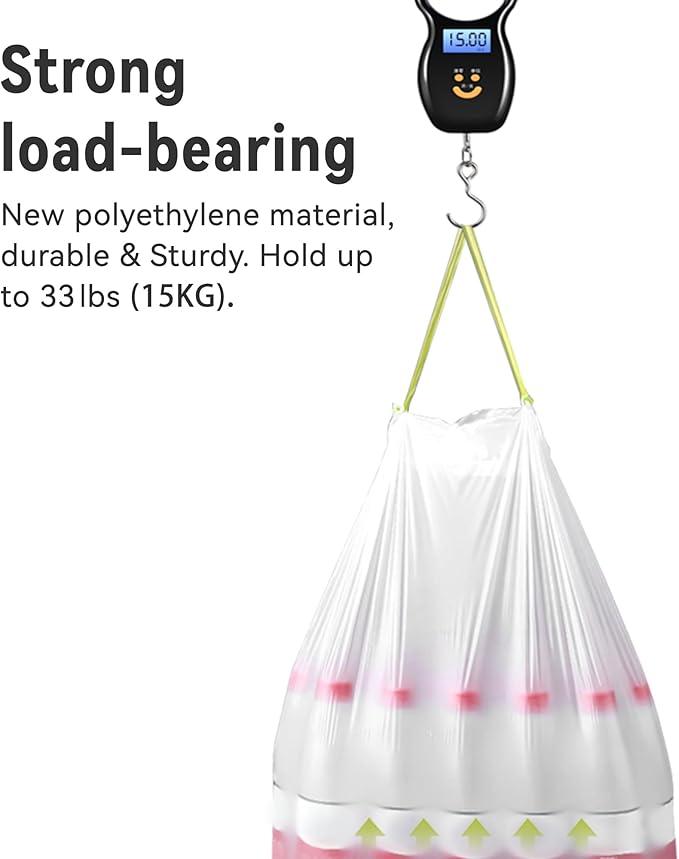 Ninestars Extra Strong White Trash Bags - Image 2