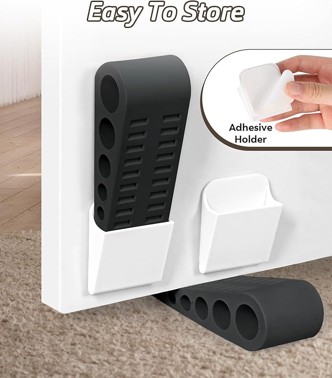 3 Pack Door Stops for Bottom of Door, Rubber Door Stopper Wedge - Image 5