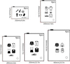 20 Pcs Travel Storage Bags, Clothes Packaging, Reusable Plastic Ziplock - Image 2