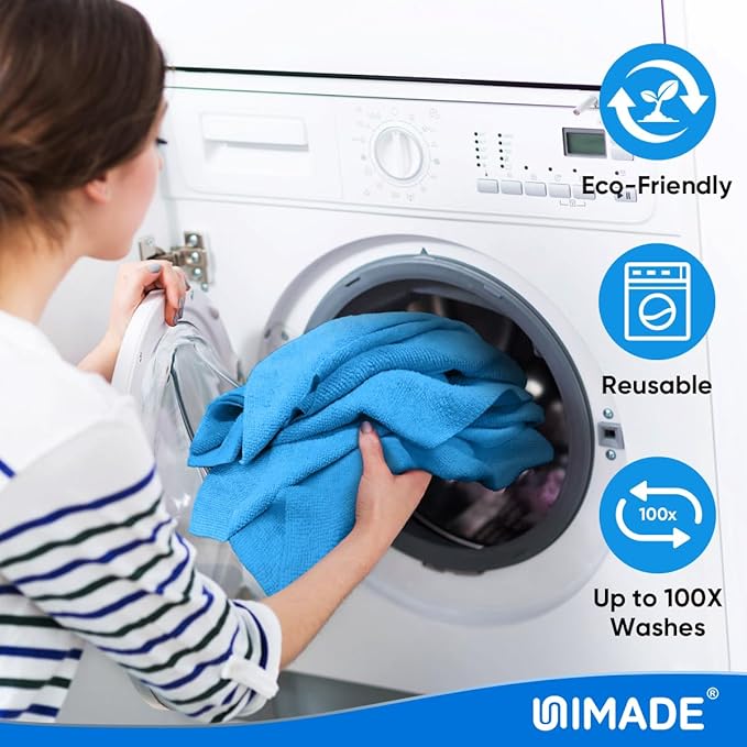 Shop Towels Rags, 150 Pack Reusable Shop Rags Bulk Microfiber Cleaning Cloth - Image 6