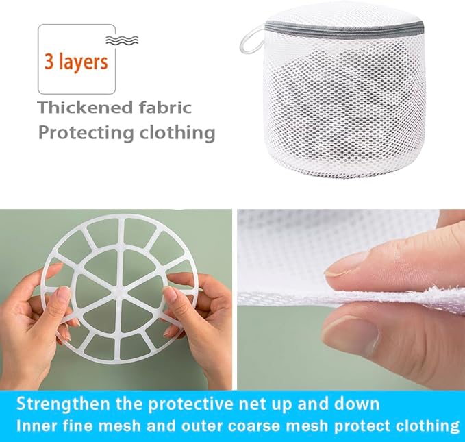 3Pcs Mesh Laundry Bags for Washing Delicates, - Image 2