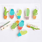 50pcs Cactus Wooden Photo Clips Pegs Clothespins Note Memo Card Holder - Image 4