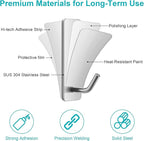 Small Self Adhesive Hooks for Walls No Damage, Sticky Hangers for Kitchen - Image 5