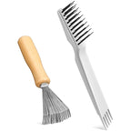 Boao 2 Pieces Hair Brush Cleaning Tool Comb Cleaner Brush Mini Comb Cleaning by Boao