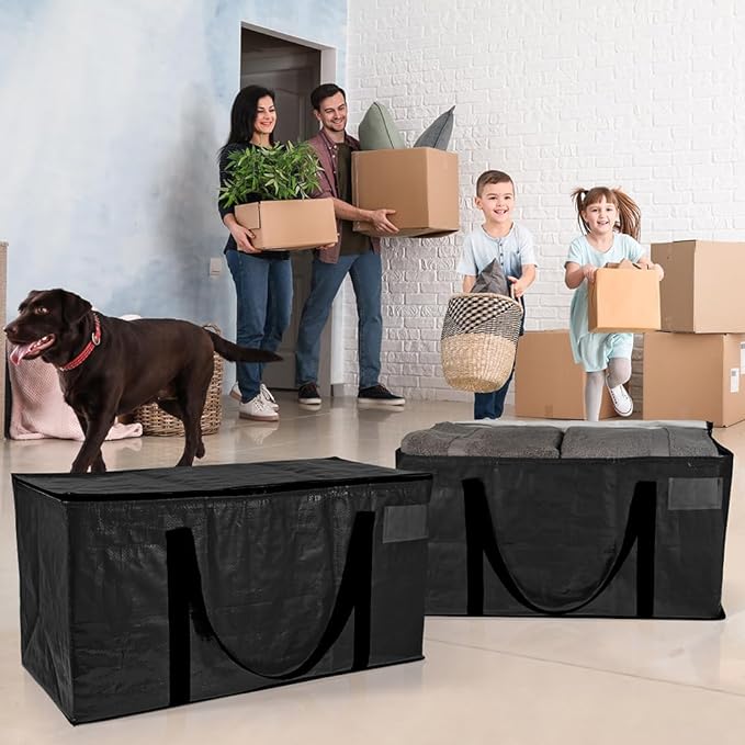 ClearSpace Heavy Duty Moving Bags or Storage Bags – Black Storage Bins - Image 2