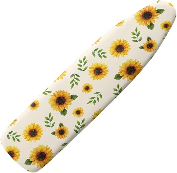 Sunflower Print Ironing Board Cover and Pad Heat Resistance & Resist Scorching by Hinthetall