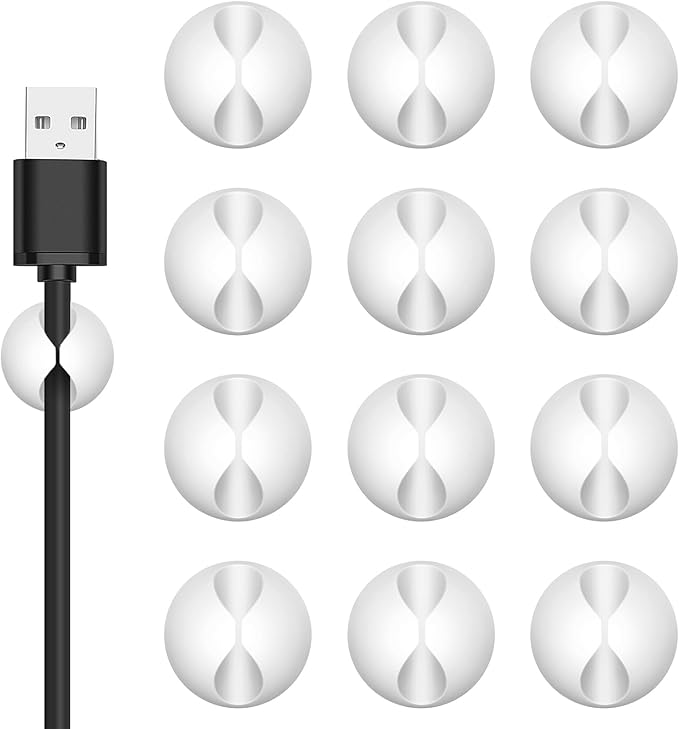 Cord Holder Cable Clips, Office or Mouse by Flezoo