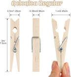 Phinus 72 Pcs Wooden Clothes Pins, 2.9 Inch Clothes Pins - Image 2