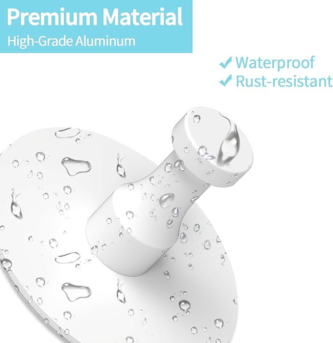 Adhesive Hooks for Walls No Damage 4 PCS, Heavy Duty Aluminum Strong Adhesive - Image 4