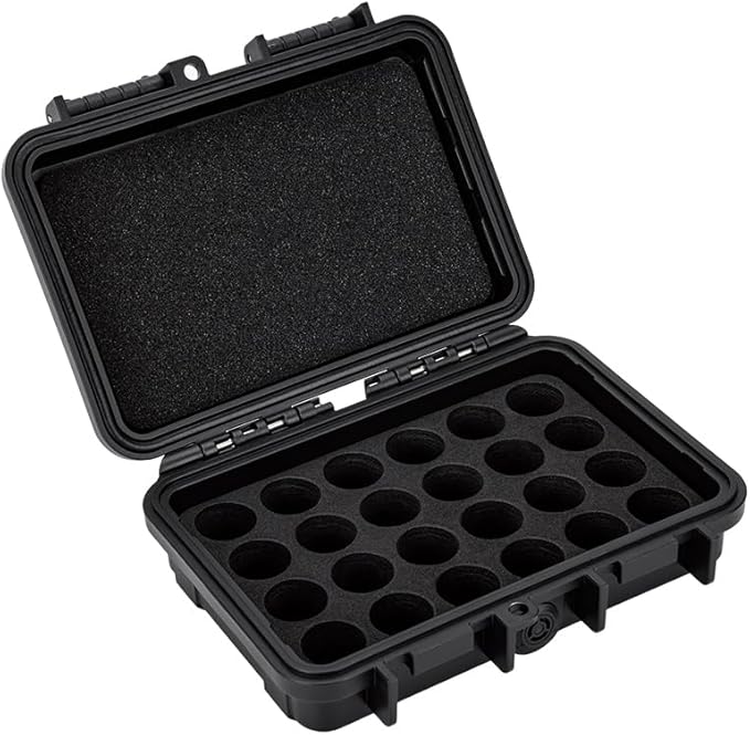 24 Slots CR2 CR123 CR123A Lithium Battery Organizer Case, IP67 Waterproof Hard - Image 9