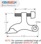 6 Pack Hinge Pin Door Stopper Brushed Satin Nickel - Image 3