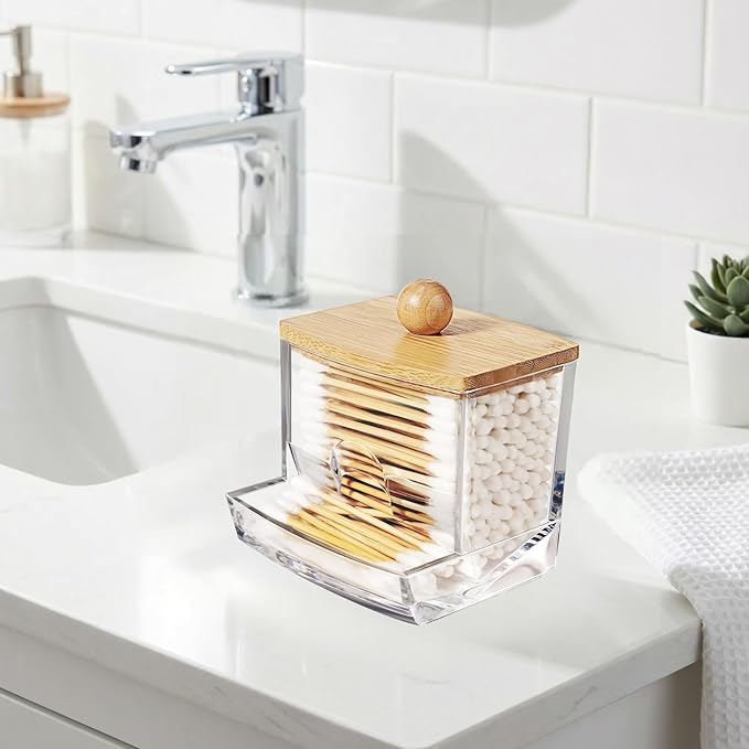 SheeChung 10Oz Acrylic Qtip Holder Dispenser - Image 5