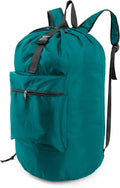 BeeGreen Laundry-Bag-Portable-Backpack, Mars Green Nylon Drawstring -Laundry by BeeGreen