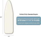 Ironing Board Cover and Pad 15"x54" Extra Thick Natural Cotton, Scorch and - Image 2