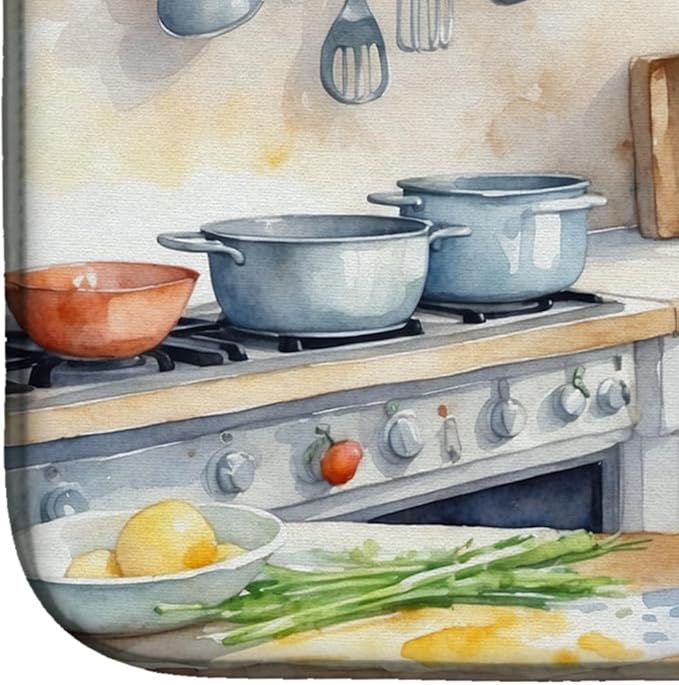 Caroline's Treasures DAC6204DDM Bergamasco Sheepdog The Chef Dish Drying Mat - Image 4