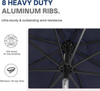 ABCCANOPY Durable Solar Led Patio Umbrellas with 32LED Lights 11FT (Deep Blue) - Image 7