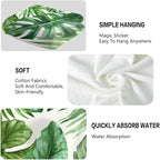 Palm Leaves Tropical Hand Towels Set of 2 Highly Absorbent Breathable Floral - Image 3