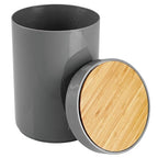 mDesign Plastic Round Trash Can Small Wastebasket - Image 6