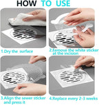 48Pack-Disposable Shower Drain Hair Catcher Mesh Stickers - Image 3