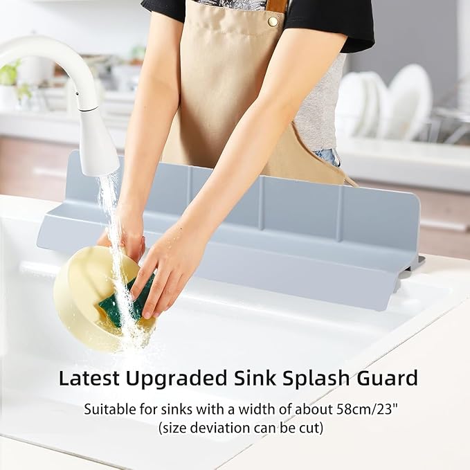 23" Ultra Silicone Sink Splash Guard Released in 2025/Dec, Self-Draining Water - Image 6