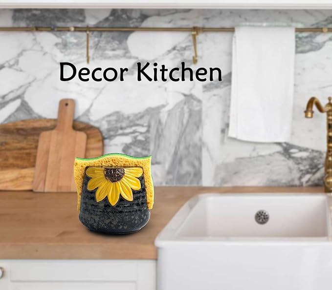 Sunflower Sponge Holder for Kitchen Sink Dish Sponges Holder Fall Autumn Theme - Image 6