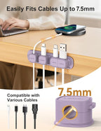 6 Pack Magnetic Cable Clips, Laitver Cord Organizer Holder Strong Adhesive Desk - Image 7
