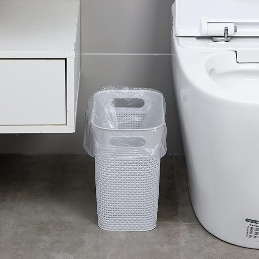 UUJOLY Plastic Small Trash Can Wastebasket, Garbage Container Basket - Image 3