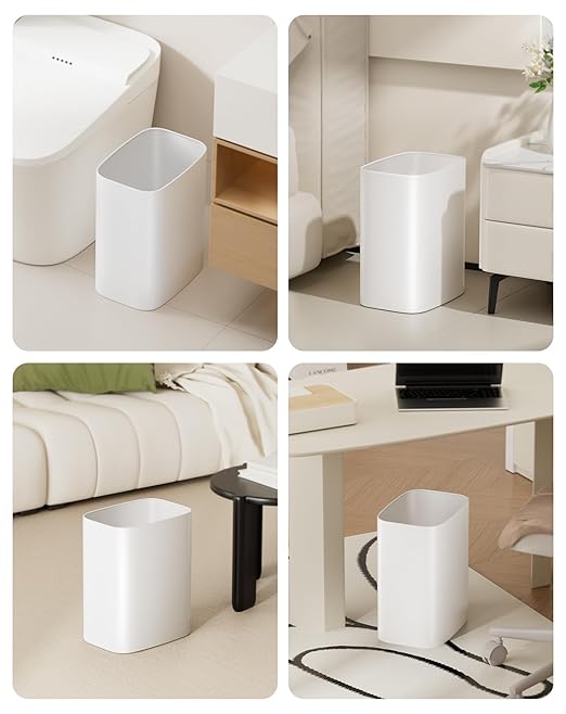 Cesun Small Bathroom Trash Can, 3.4 Gallon Metal Garbage Can, Slim Stainless - Image 8