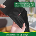 2.6 Gallon 120 pcs Small Black Trash Bags, Strong 2.5 Gallon 2.6 Gallon Garbage - Image 6