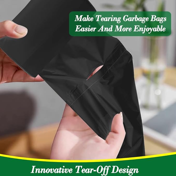 2.6 Gallon 120 pcs Small Black Trash Bags, Strong 2.5 Gallon 2.6 Gallon Garbage - Image 6