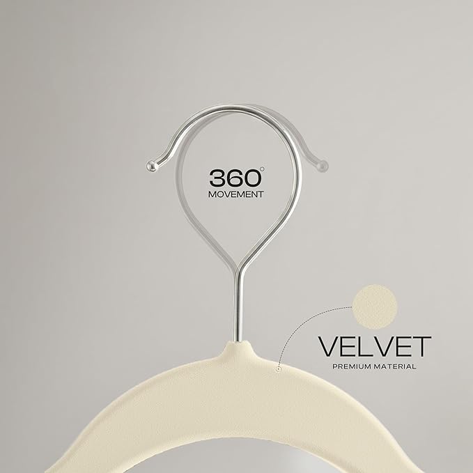 Utopia Home Velvet Hangers 20 Pack – Luxury Non-Slip Slim Pant & Coat Hangers - Image 4
