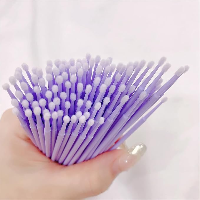 200-Pack Micro Cotton Swabs for Eyelash Extensions | 2mm Cotton Tip Applicators - Image 4