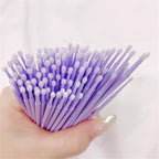 100-Pack Micro Cotton Swabs for Eyelash Extensions | 2mm Cotton Tip Applicators - Image 4