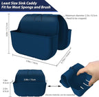 Sponge Holder for Kitchen Sink, Silicone Sink Saddle Caddy Organizer Rack - Image 2