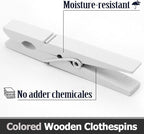Bivethoi 2.9 Inch Clothes Pins, Strong Grip Close Pins Birchwood Clips - Image 3